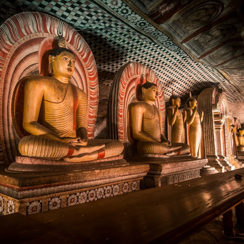 Dambull cave temple in Sri Lanka