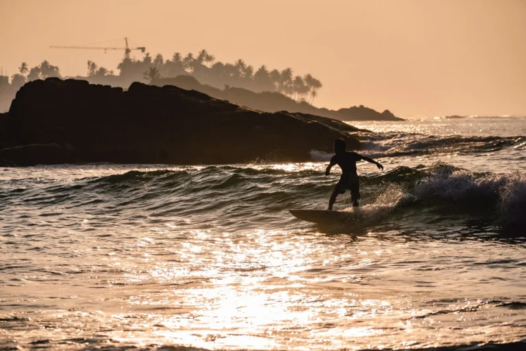 Surfing Mirissa Beach Sri Lanka